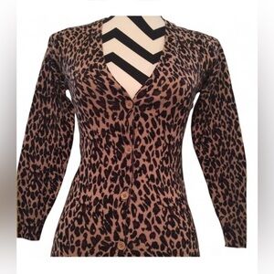 Wet Seal Leopard Print Cardigan